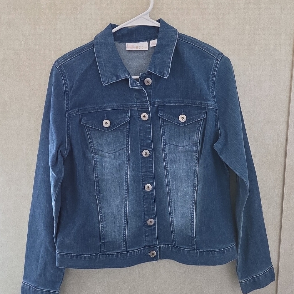 QVC Belle Jean Dark Denim Jacket Size XXS NWOT